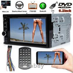Car Stereo 6.2 Double Din In-dash DVD CD Player Radio Mirror Link For Map Navig