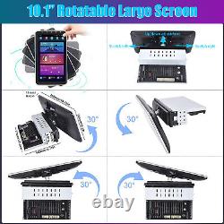 Car Stereo Single 1 DIN Rotatable 10.1'' Android 12 Touch Screen Radio GPS WiFi