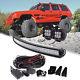 Curved 52Inch LED Light Bar Combo+2X 4 Pods Cube+Wiring+Remote Kit For Jeep