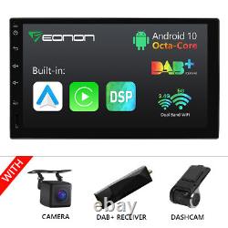 DAB+CAM+DVR+Eonon Q04SE 2 DIN Android 8-Core Car Stereo 7 GPS CarPlay Radio RDS