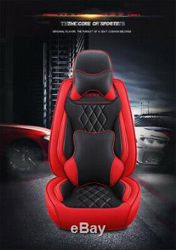 Deluxe Edition 5D Full Surround PU Leather Car Seat Cover Cushions Pillows Sets