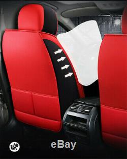 Deluxe Edition 5D Full Surround PU Leather Car Seat Cover Cushions Pillows Sets