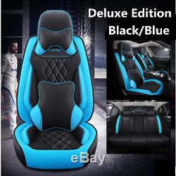 Deluxe Edition Leather Car Seat Cover Cushion Full Set Car Interior Accessories 