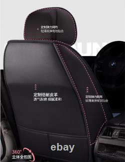 Deluxe Edition Car Seat Covers Full Set Seat Cushion PU Leather For Four Seasons