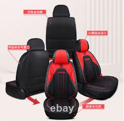 Deluxe Edition Leather 5D Car Seat Cover Seat Cushion Universal 5-Seats Full Set