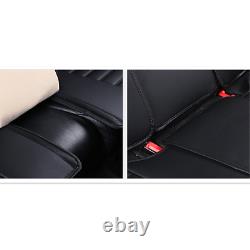 Deluxe Edition Leather 5D Surround Car Seat Cover Cushions Protectors+Headrests