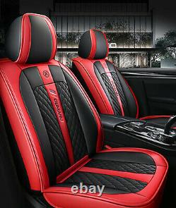 Deluxe Edition Leather Full Surrounded Car Seat Cover Cushion Protectors+Pillows