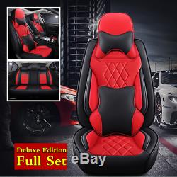 Deluxe Edition PU Leather 5D Surround Seat Cushions Pillows Set For 5-seats Car