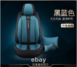 Deluxe Edition Seat Cushion PU Leather Car Front Rear Seat Covers For 4 Seasons