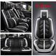 Deluxe Full 5 Seats Leather Cushion Car Seat Cover Set withHeadrest & Waist Pillow