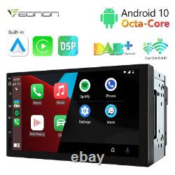 Double 2 DIN 7 Car Stereo Android 10 8-Core Radio CarPlay Sat Nav DSP Bluetooth