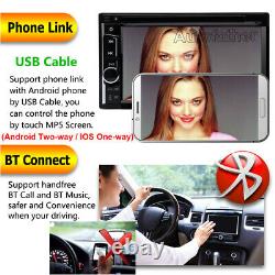 Double 2 DIN In dash Car Stereo Radio LCD CD DVD Player Bluetooth MirrorLink-GPS
