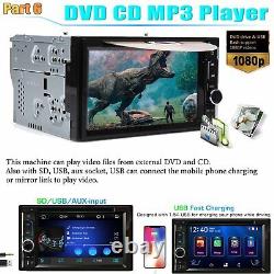 Double 2DIN Head Unit Car Stereo CD Player Touch Screen Mirror Link for GPS+Cam