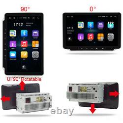 Double 2DIN Rotatable 10.1'' Android 9.1 Car Stereo Radio GPS Wifi With Camera Kit