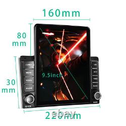 Double 2Din 9.5in Touch Screen Car MP5 Player Stereo FM Radio BT Mirror Link+Cam