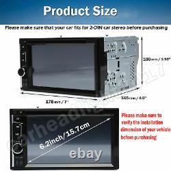Double DIN 6.2 Car Stereo Mirror Link For Android iOS Nav GPS DVD Player Radio