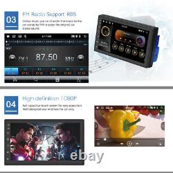 Double DIN Android 10.0 DAB+ Car Radio Stereo GPS Sat Nav Bluetooth Camera 2+32G