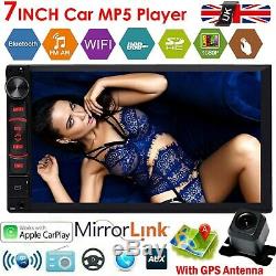 Double Din 7 Android 6.0 Car Stereo Sat Nav GPS WIFI Player AM FM Radio +Camera