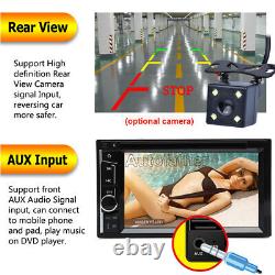 Double Din Car Stereo DVD Player Mirror Link for GPS 6.2'' HD USB Radio + Camera