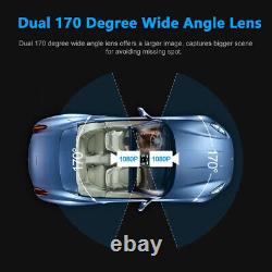 Dual Camera DVR Car Dash Cam Recorder G-Sensor Night Vision Video Wide Angle Len