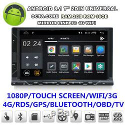 Dual Din Android 8.1 7 1080P Octa-Core 2GB RAM 16GB ROM Car Stereo Radio GPS
