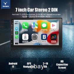 ESSGOO 7 2 DIN Car Stereo Carplay/Android Auto GPS WIFI Bluetooth USB + Camera