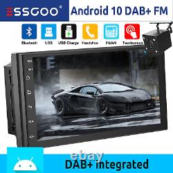 ESSGOO 7 DAB+ Car Stereo Double 2 DIN Bluetooth USB FM WiFi GPS 2G+16G + Camera