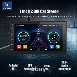 ESSGOO Android 10 Bluetooth 7 Double Din Car Stereo Radio DAB+ MP5 Player GPS