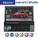 ESSGOO Android 9.1 Car Stereo Radio GPS NAVI USB AUX Flip Out Touch Screen 1 DIN
