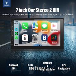 ESSGOO DAB+ 7 Apple Carplay Car Stereo Android 11 Double 2 DIN Head Unit Camera