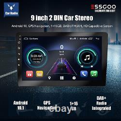 ESSGOO DAB+ 9 2 DIN Car Stereo Bluetooth AM FM Radio 1+16G GPS WiFi with Camera