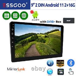 ESSGOO DAB+ Car Stereo Radio With Sat Nav Android 11 Bluetooth WiFi Double 2 DIN