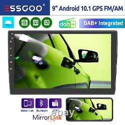 ESSGOO DAB+ Double 2 DIN Car Stereo Radio Android 10 With Sat Nav Bluetooth WiFi