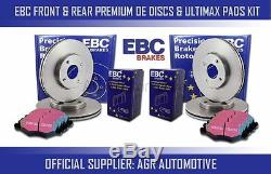 Ebc Front + Rear Discs And Pads For Nissan Primera 2.0 Gt (p11) 1999-02