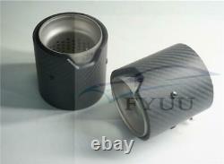 Exhaust Tip 4pcs Matte Real Carbon Fiber 73MM in 93MM OUT for BMW M Series Short