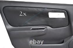 FITS NISSAN PRIMERA P11 2 x DOOR CARD COVERS LEATHER blue