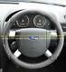 Faux Leather Look Grey Steering Wheel Cover Fits Nissan