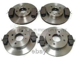 For Nissan Primera 1.8 2.0 P11 1996-2001 Front & Rear Brake Discs And Pads Set