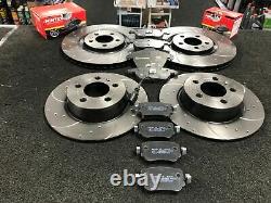 For Nissan Primera Gt 2.0 P11 97-99 Front & Rear Drilled Grooved Brake & Pads