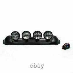 Four White Lens 4X4 Off Road Roof Top Fog Lamp H3 Bulbs Light Bar SUV #601 ART