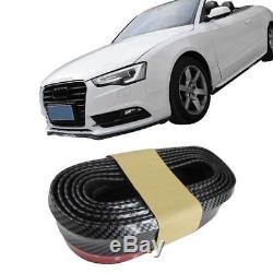 Front Spoiler + SIDE SILLS + REAR SPOILER LIP RUBBER Carbon MANY VEHICLES