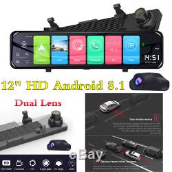 HD 12 GPS 4G Wifi Driving Recorder Car DVR Dual Lens Dash Camera Night Vision