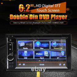 HD Double 2DIN 6.2 Car Stereo CD DVD Player Radio Bluetooth FM AM TV USB MP3