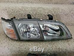 JDM Nissan Primera P11 G20 Crystal Headlights Head Lights Lamps 1 Pair 96-01 OEM