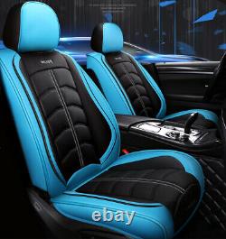 Luxury 5-Seat Car Seat Cover Universal Front&Rear PU Leather Protector Cushion