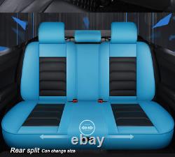 Luxury 5-Seat Car Seat Cover Universal Front&Rear PU Leather Protector Cushion