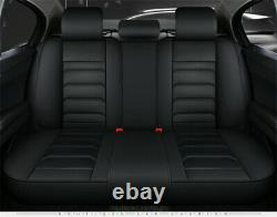 Luxury Full Set PU Leather Car Seat Cover Auto Front+Rear Cushion Breathable