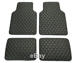 Luxury PU Leather Car Seat Covers Full Seat Covers + 4X PU Leather Car Floor Mat