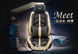 Luxury Sport Style Full Seat PU Leather Car Seat Cover Cushion Pad 6D Surround