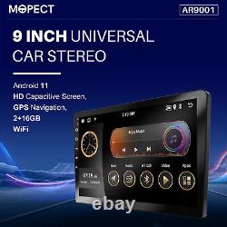 MOPECT 2 DIN 9 Android 11 Car Stereo Touch Screen Bluetooth GPS 2+16GB + Camera
